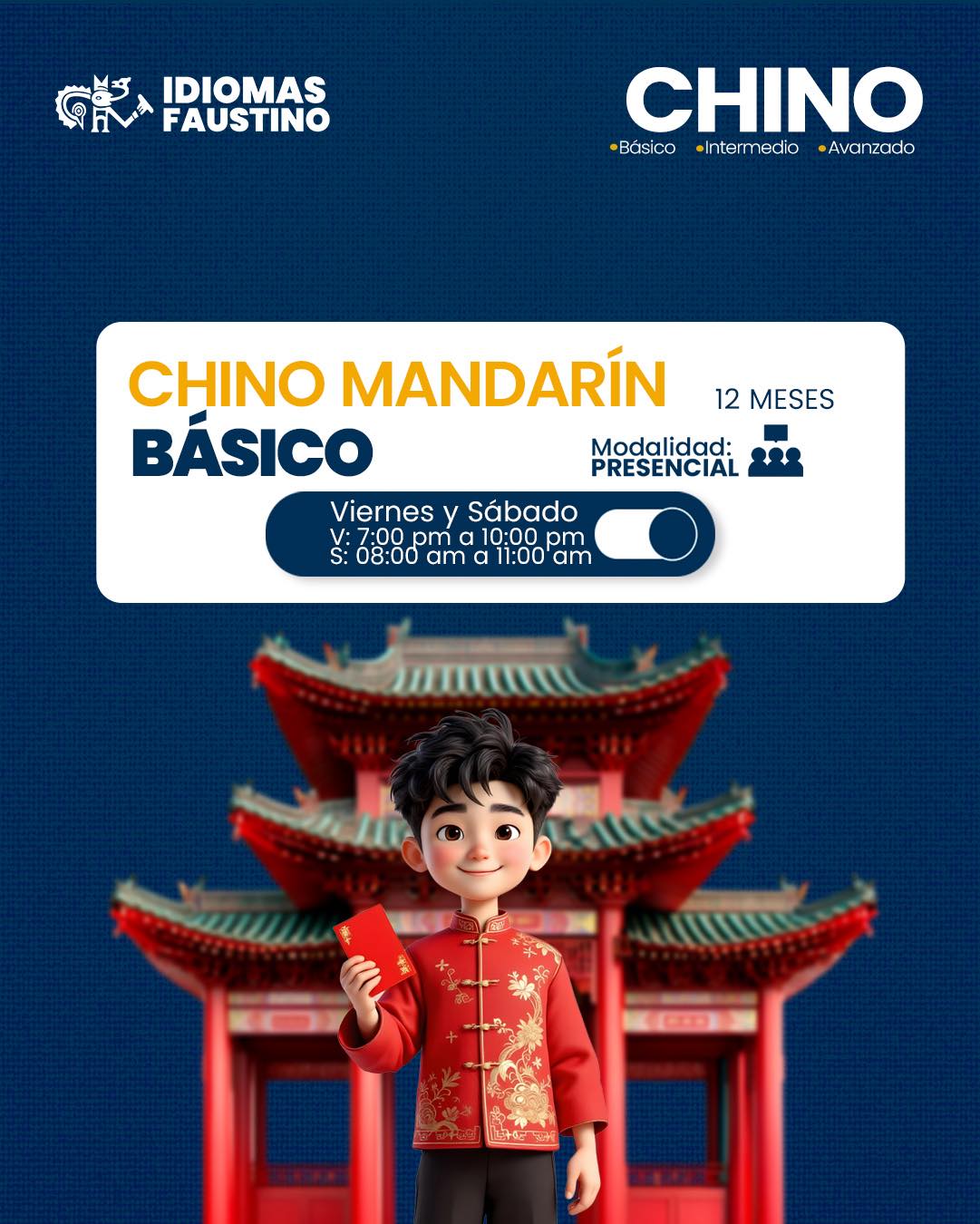 Aprende Chino con nosotros, horarios disponibles para este Abril – 2026